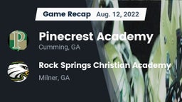 Recap: Pinecrest Academy  vs. Rock Springs Christian Academy 2022