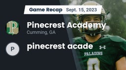 Recap: Pinecrest Academy  vs. pinecrest acade 2023