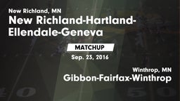 Matchup: New Richland-Hartlan vs. Gibbon-Fairfax-Winthrop  2016