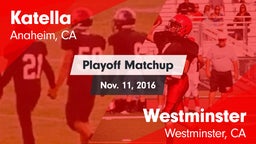 Matchup: Katella vs. Westminster  2016