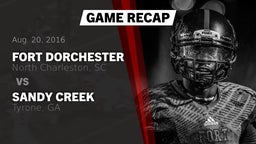 Recap: Fort Dorchester  vs. Sandy Creek  2016