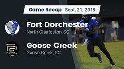 Recap: Fort Dorchester  vs. Goose Creek  2018