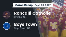Recap: Roncalli Catholic  vs. Boys Town  2022