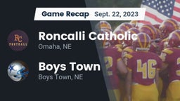 Recap: Roncalli Catholic  vs. Boys Town  2023