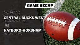 Recap: Central Bucks West  vs. Hatboro-Horsham  2016