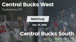 Matchup: Central Bucks West vs. Central Bucks South  2016
