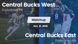 Matchup: Central Bucks West vs. Central Bucks East  2016