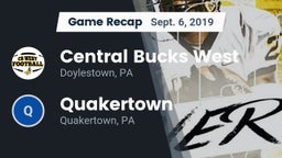 Recap: Central Bucks West  vs. Quakertown  2019