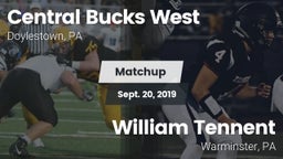 Matchup: Central Bucks West vs. William Tennent  2019