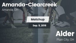 Matchup: Amanda-Clearcreek vs. Alder  2016