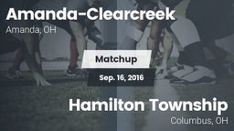 Matchup: Amanda-Clearcreek vs. Hamilton Township  2016