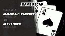 Recap: Amanda-Clearcreek  vs. Alexander  2017