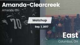 Matchup: Amanda-Clearcreek vs. East  2016