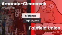 Matchup: Amanda-Clearcreek vs. Fairfield Union  2019