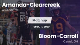 Matchup: Amanda-Clearcreek vs. Bloom-Carroll  2020