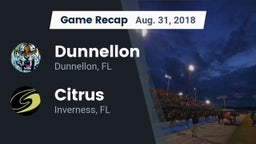Recap: Dunnellon  vs. Citrus  2018