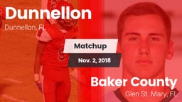 Matchup: Dunnellon vs. Baker County  2018