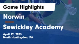 Norwin  vs Sewickley Academy  Game Highlights - April 19, 2023