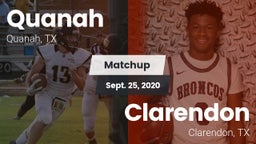 Matchup: Quanah vs. Clarendon  2020