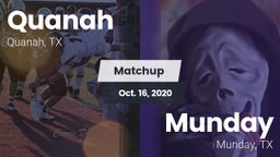 Matchup: Quanah vs. Munday  2020