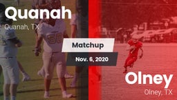 Matchup: Quanah vs. Olney  2020