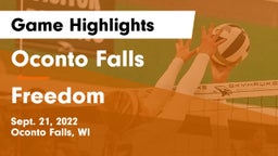 Oconto Falls  vs Freedom  Game Highlights - Sept. 21, 2022
