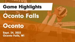 Oconto Falls  vs Oconto  Game Highlights - Sept. 24, 2022