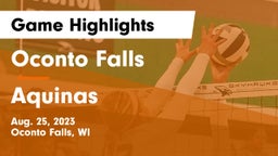 Oconto Falls  vs Aquinas  Game Highlights - Aug. 25, 2023