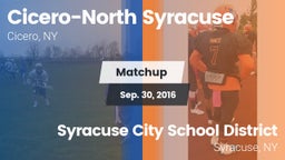 Matchup: Cicero-North Syracus vs. Syracuse City School District 2016