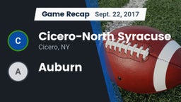 Recap: Cicero-North Syracuse  vs. Auburn  2017
