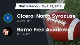 Recap: Cicero-North Syracuse  vs. Rome Free Academy  2018