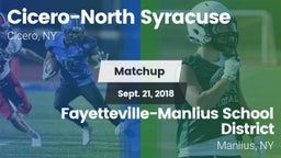 Matchup: Cicero-North Syracus vs. Fayetteville-Manlius School District  2018