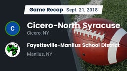 Recap: Cicero-North Syracuse  vs. Fayetteville-Manlius School District  2018