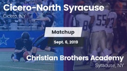 Matchup: Cicero-North Syracus vs. Christian Brothers Academy  2019