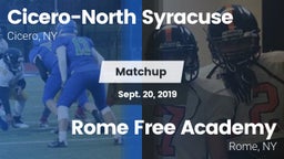 Matchup: Cicero-North Syracus vs. Rome Free Academy  2019