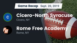 Recap: Cicero-North Syracuse  vs. Rome Free Academy  2019