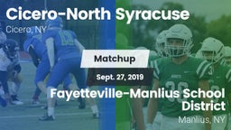 Matchup: Cicero-North Syracus vs. Fayetteville-Manlius School District  2019