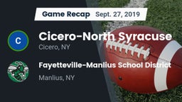 Recap: Cicero-North Syracuse  vs. Fayetteville-Manlius School District  2019
