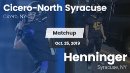 Matchup: Cicero-North Syracus vs. Henninger  2019