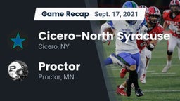Recap: Cicero-North Syracuse  vs. Proctor  2021