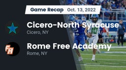Recap: Cicero-North Syracuse  vs. Rome Free Academy  2022