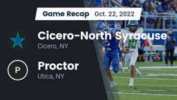 Recap: Cicero-North Syracuse  vs. Proctor  2022