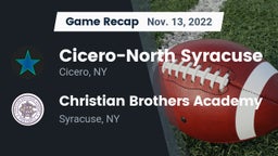Recap: Cicero-North Syracuse  vs. Christian Brothers Academy  2022