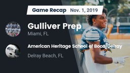 Recap: Gulliver Prep  vs. American Heritage School of Boca/Delray 2019