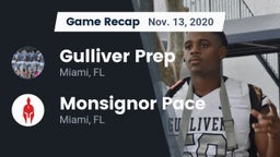 Recap: Gulliver Prep  vs. Monsignor Pace  2020