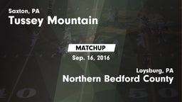 Matchup: Tussey Mountain vs. Northern Bedford County  2016