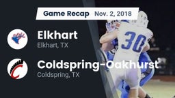 Recap: Elkhart  vs. Coldspring-Oakhurst  2018
