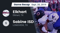 Recap: Elkhart  vs. Sabine ISD 2019