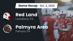 Recap: Red Land  vs. Palmyra Area  2020