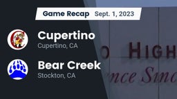 Recap: Cupertino  vs. Bear Creek  2023